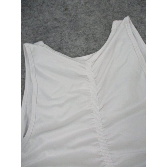 Fabletics White Tank Top Ruched Back Sleeveless Athletic Workout Womens Large - Picture 13 of 16